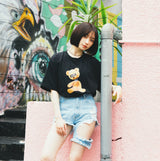 クマTシャツ/KUMA Tee (BLACK)  (送料込)