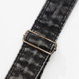 Washed Denim Shoulder Bag (Black)