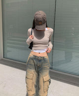 (ユニセックス)フランクカーゴデニムパンツ