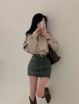 [Bellide made] Bubble Hidden Cropped Field Jacket