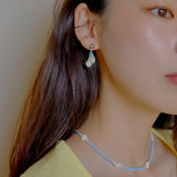 フラワーネックレス/FLOWER BLUE NECKLACE