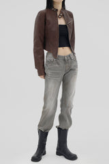 ダストブーツカットデニムパンツ / Dust Bootcut Denim Pants (2color)