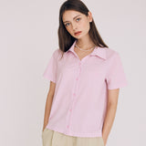 シアサッカーストライプシャツ / SEERSUCKER STRIPE SHIRT (PINK)