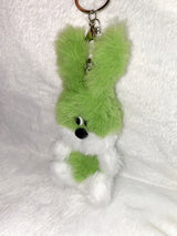 Green rabbit key ring