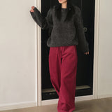 【8color】メイソンベーシックラウンドルーズフィット長袖ニット