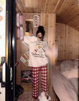 Anvely Checkered Sleep Pajamas Set