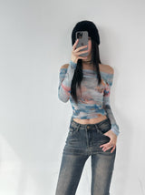 blue rain blouse