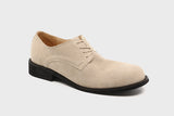 Cowhide Wooden Derby Shoes Vegetable Beige