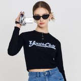ユースクラブスナップクロップロングスリーブ / Youthclub snap crop long sleeve - 3 color