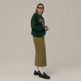 ピーチドローイングスウェットシャツ / PEACHES DRAWING SWEATSHIRT_DEEP GREEN