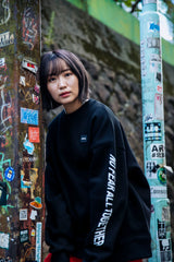 コラボレーションスウェット（黒）I HATSUME × HIDE (6610013454454)