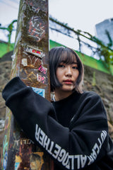 コラボレーションスウェット（黒）I HATSUME × HIDE (6610013454454)