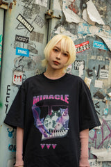 コラボレーショングラフィックTシャツ（黒）I Mewhan × VVV (6554125729910)