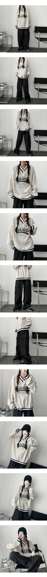 Ascending color V sweatshirt