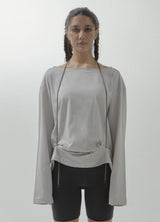 Champs string long sleeve - Light grey