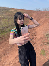 ポップストライプニットT