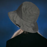 Wide brim wash bucket hat GRAY