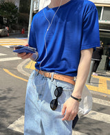 22サマーシルクＴシャツ/22summer silk T-shirt (11 color)