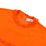 ディタチャブルチェーンテリーTシャツ/[UNISEX] Detachable Chain Terry T-Shirt (Orange)