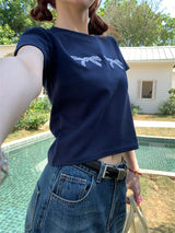 トラベルボウショートスリーブtシャツ