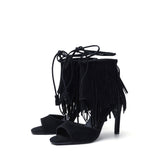 Tassel Ankle Heel(Black)