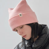 VA Label Square Beanie / Pink
