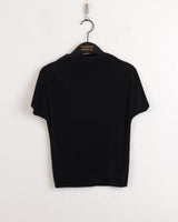 ギリープリーテッドプリーテッド半袖ブラウスTシャツ