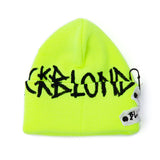 BBD Graffiti Logo Patch Beanie (Neon) (4645124964470)