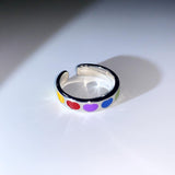 レインボーハートリング/Rainbow heart ring