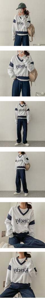 Kitchen Colored V-Neck Sweatshirt