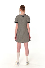V NECK STRIPE OPS (WHITE)