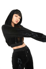 ベルベットフレームフーディージップアップ  / Velvet Flame Trackpants (4168739717238)
