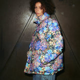 ソーラーボールフラワーフレイムリバーシブルダウンジャケット/SOLARBALL FLOWER FLAME REVERSIBLE PUFFER LEMON