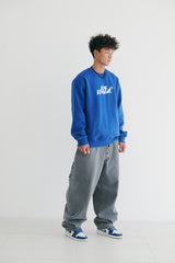 ロゴクルーネック / BSR2223FWPO033 BS LOGO CREWNECK BLUE