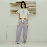 チェッカーボードバンディングパンツ/CHECKERBOARD BANDING PANTS_PINK BLUE