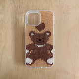 TEDDY BEAR HARD JELL CASE_BEIGE