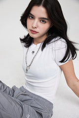mii リブ SS Tシャツ / mii RIBBED SS T-SHIRT WHITE