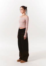 coduroy gradation pt - black