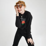 2021 Logo Crop sweatshirt [Black] (6610311643254)
