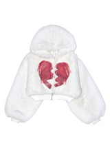 Broken Heart Fluffy Hooded Jacket