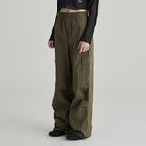 KHAKI OVERSIZE STRING CARGO PANTS