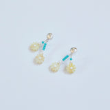 フラワーピアス/FLOWER BLUE EARRINGS