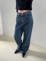 Mute straight denim