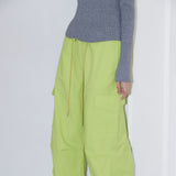 WIDE CARGO PANTS_GREEN