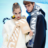 [UNISEX] Printed Fleece-Back Jersey Scarf (ASH) (6655767806070)