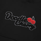 ドゥードゥルチェリーカットオフフーディー／DOODLE CHERRY CUT-OFF HOODIE [BLACK]