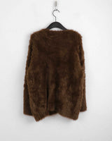 She's double button angora cardigan