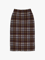 CHECK LONG SKIRT