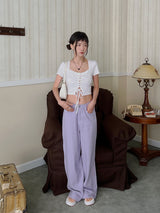 コルセットスクエアネックTシャツ / Corset Square Neck T-shirt (3color)