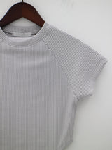 レグランストリングクロップTシャツ / Reglan String Crop T-shirt (4color)